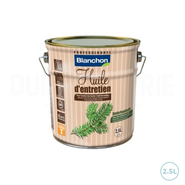 ▷ Huile d'entretien Blanchon Blanc 2,5L ✅ Achetez pour un parquet éclatant