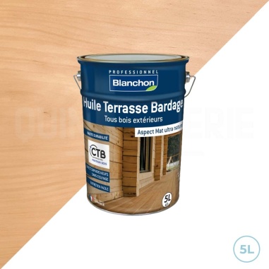 Huile bois naturel terrasse bardage 5L Blanchon ➡️ Protection et éclat durable