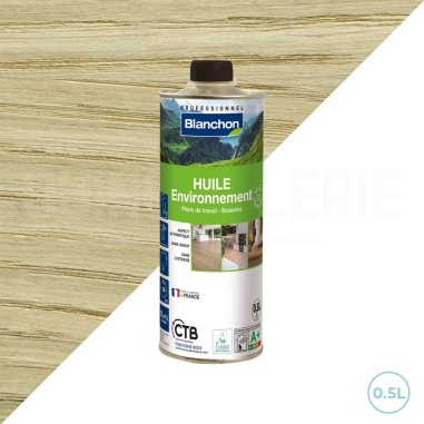 🌳 Huile environnement Blanchon ultra mat 0,5L : Protection élégante et écologique pour bois