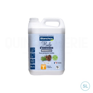 🔥 Huile d'entretien universelle biosourcée Blanchon 5L - Protection et éclat pour vos parquets