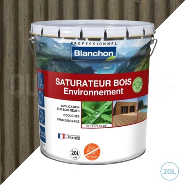 🌞 Blanchon saturateur bois gris vieilli - Bio 20L : Protection et beauté durable