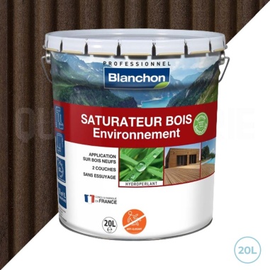 🔥 Saturateur Blanchon bois foncé 20L - Protégez votre terrasse avec efficacité et respect de l'environnement