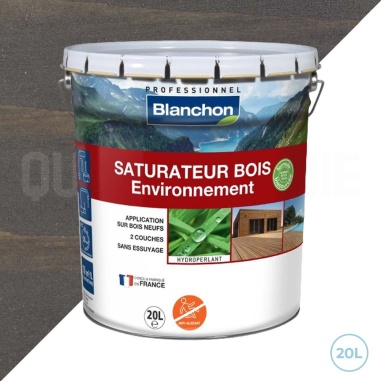 🎯 Blanchon saturateur biologique anthracite 20L - Protection et élégance pour bois extérieurs