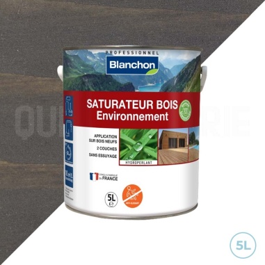 🔥 Blanchon saturateur bois environnement anthracite bio 5L - Protection et élégance