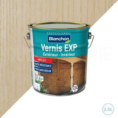 🥇 Vernis EXP Blanchon - Incolore satiné 2,5L | Protection bois intérieur/Extérieur