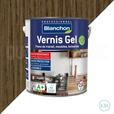 🔥 Vernis Blanchon gel biosourcé 2,5L chêne foncé pour une protection élégante et durable