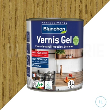 🥇 Vernis chêne doré gel biosourcé Blanchon 1L - Protection et esthétique pour vos bois intérieurs