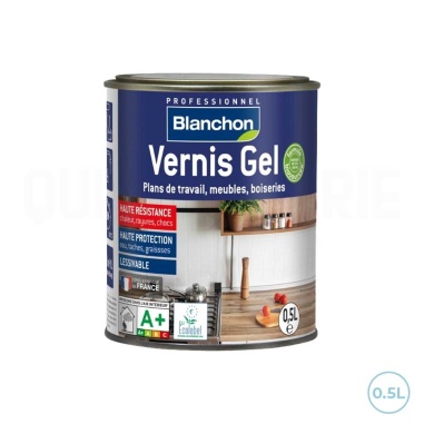 🔥 Vernis incolore mat gel biosourcé Blanchon 0,5L - Protection et esthétique bois