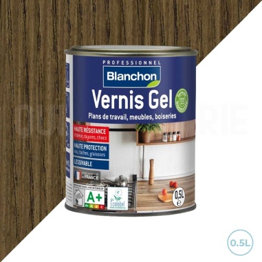 🎯 Blanchon vernis 0,5L chêne foncé gel biosourcé – Protection et élégance pour vos boiseries