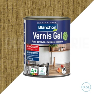 🥇 Vernis chêne moyen pour boiseries intérieures Blanchon - Gel biologique 0,5L