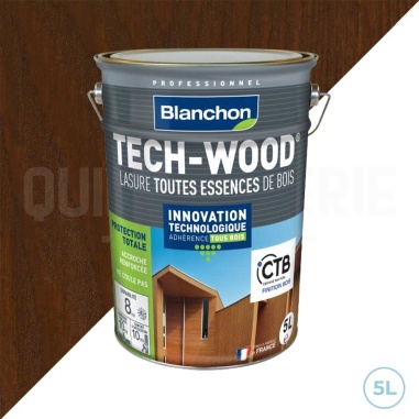 😍 Lasure Blanchon tech-wood chêne foncé 5L - Protection et beauté pour bois extérieurs