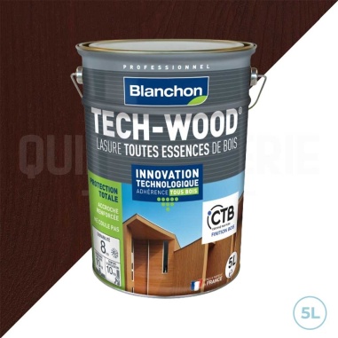 🥇 Lasure Blanchon tech-wood brun acajou 5L - Protection et esthétique pour bois extérieur