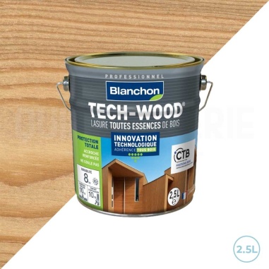 🥇 Lasure Blanchon tech-wood 2,5L Incolore – Protection durable pour tous bois