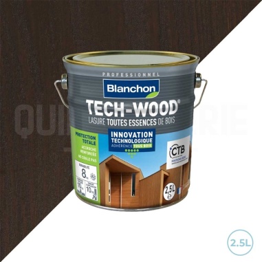 🥇 Lasure Blanchon tech-wood chêne rustique 2,5L - Protection et éclat pour boiseries extérieures