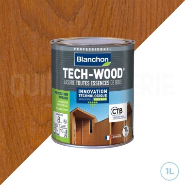 🥇 Blanchon lasure teck-wood chêne clair 1L - Protégez vos boiseries extérieures