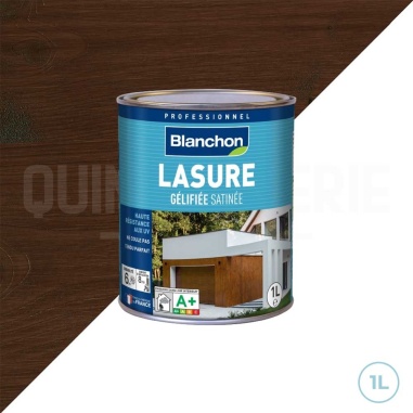 Lasure gélifiée bois verticaux extérieur et intérieur - 1L Blanchon chêne foncé - protection et élégance