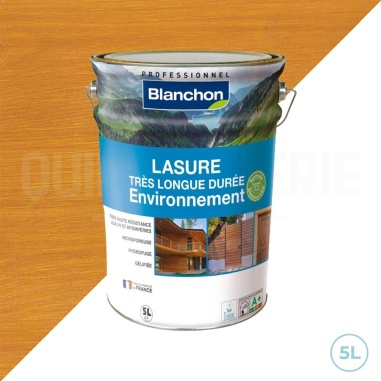 🥇 Lasure pour bois extérieurs et intérieurs chêne clair - Longue tenue - Blanchon 5L