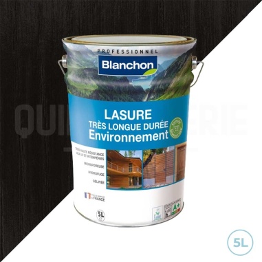 🎯 Lasure Blanchon très longue tenue noir 5L - Protection durable pour vos extérieurs