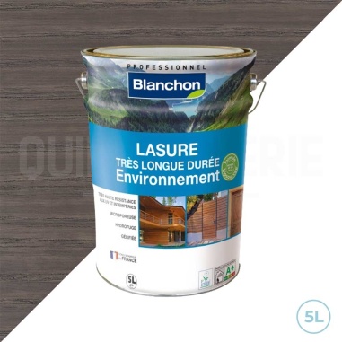 🥇 Lasure durable pour bois environnement biosourcée - 5L gris glacier