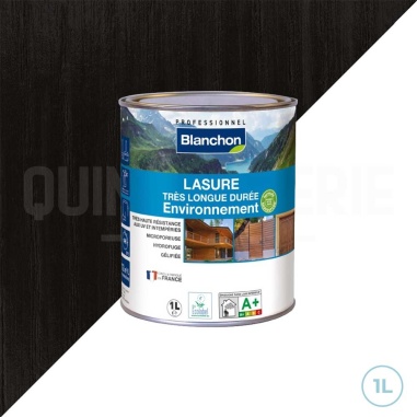 🥇 Blanchon lasure noire 1L - Protection durable biosourcée pour bois extérieurs