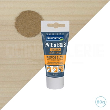 🌞 Pâte à bois Blanchon chêne moyen 80g - Réparations intérieures et extérieures