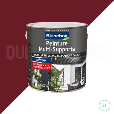 🎯 Peinture Blanchon rouge basque satinée 2L : Transformez vos extérieurs