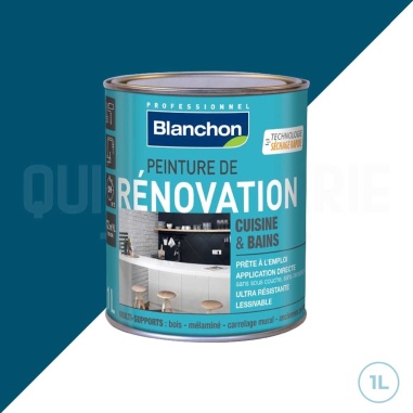 🥇 Peinture de rénovation cuisine & bains Blanchon bleu canard 1L