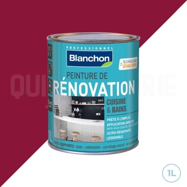 🥇 Blanchon peinture de rénovation cuisine & bains rouge andalou 1L - Résultat rapide et efficace