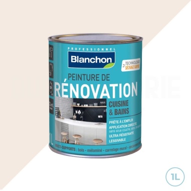 🥇 Blanchon peinture de rénovation (bains & cuisine) - 1L Blanc cassé