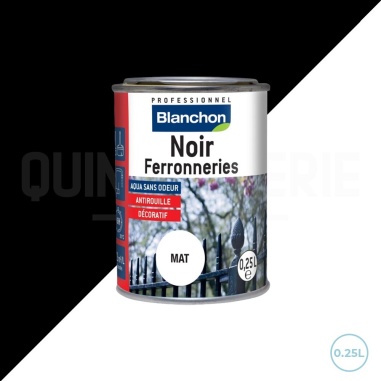 Peinture noir ferronneries 0,25L Blanchon