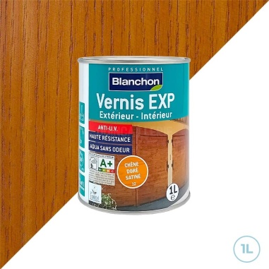 🥇 Blanchon vernis EXP - Protection et élégance pour bois intérieur et extérieur - Satiné chêne doré 1L