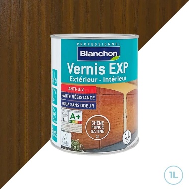 🥇 Vernis satiné chêne foncé 1L - EXP Blanchon: Élégance et protection durable