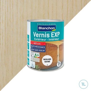 🥇 Vernis incolore satiné Blanchon 1L - Protection et éclat pour bois intérieur et extérieur