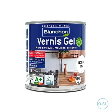 🔥 Vernis incolore mat gel biosourcé Blanchon 0,5L - Protection et esthétique bois