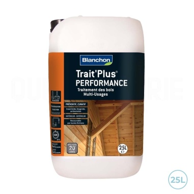 Traitement bois incolore trait'plus performance 25L Blanchon