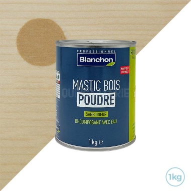 Mastic bois en poudre chêne clair 1kg Blanchon