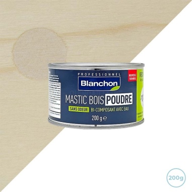 Mastic bois poudre 200g - Bois blanc - Blanchon